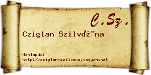 Cziglan Szilvána névjegykártya